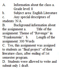 Writing Assessment